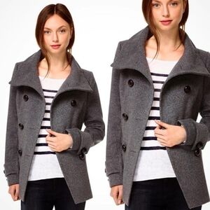 BABATON Cashmere Wool Blend Grey Peacoat XS NWOT